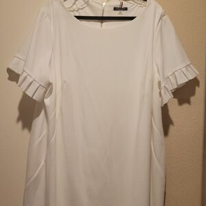 Tommy Hilfiger White Ruffle Sleeve Blouse